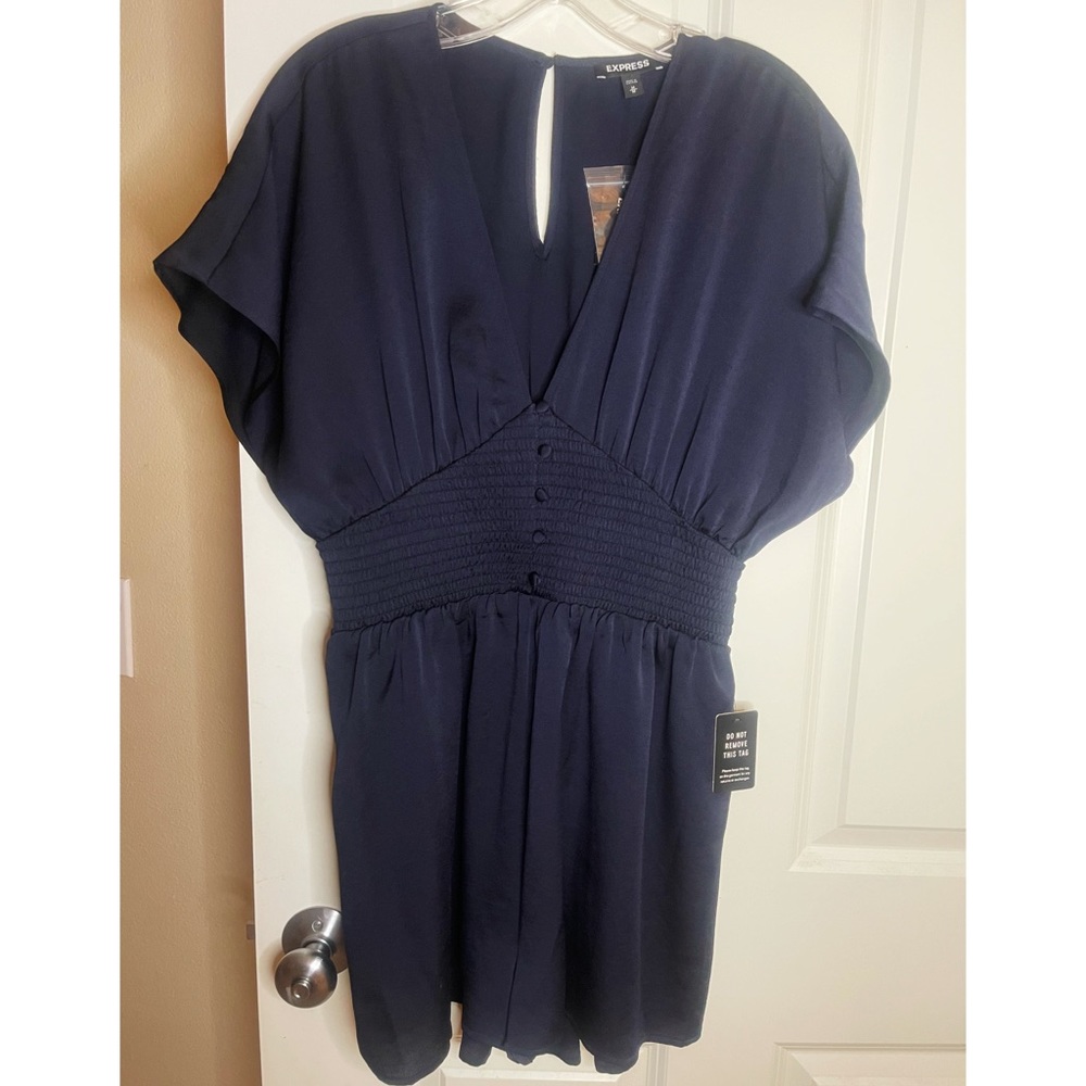 Express navy blue romper